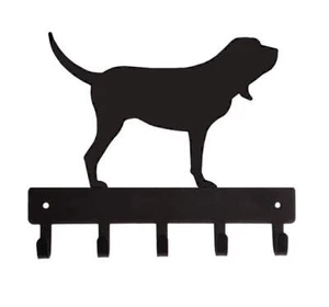 Porta llaves de pared Bloodhound para perro hecho en EE. UU. con 5 ganchos - Imagen 1 de 5