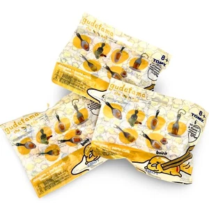 Lotto di 3 - Tomy Sanrio Gudetama the Lazy Egg Dangler Blind Mystery Pack Sigillato - Foto 1 di 3
