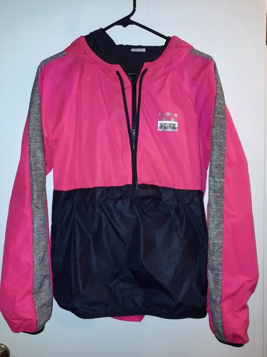 UNDERCOVER Giacca a vento Victoria's Secret rosa anorak XS S pullover rosa grigio nero con cappuccio