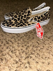 VANS animal print cheetah leopard slip on shoes NEW size 9 womens men’s 7.5 - Picture 1 of 5