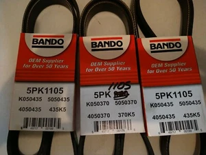 3 Serpentine Belt-Rib Ace Precision Engineered V-Ribbed Belt Bando 5PK1105 - Picture 1 of 1