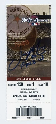 杰森·莫特亲笔签名签名第一届美国职棒大联盟获胜门票09/21 红雀队贝克特真品证明  — 第 1/2 张图片