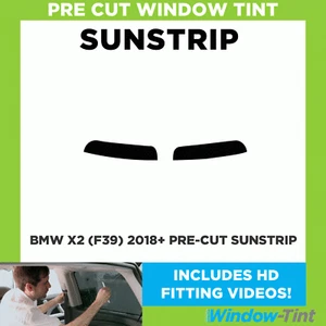 Pre Cut Tinted Sunstrip - For BMW X2 (F39) 2018 5% Limo Internal - Picture 1 of 4
