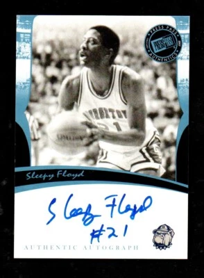 2007 Press Pass Legends SLEEPY FLOYD Georgetown Hoyas Autograph - Image 1 of 2
