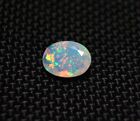 Faceted Welo Opal 1.25ct Neon Sparks AAA Natural Ethiopian Opal 9x7mm Video
