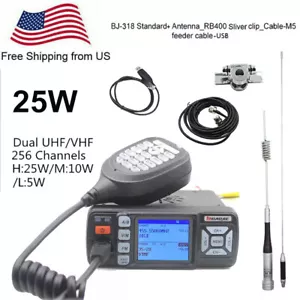 BAOJIE BJ-318 25W Alta Potencia Doble Banda Radio Dos Vías + Juego de Antenas Cable USB - Imagen 1 de 11