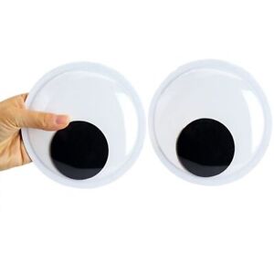 6PCS Black Black White Googly Eyes 5.9 Inches Wiggle Eyes  Party Decoration