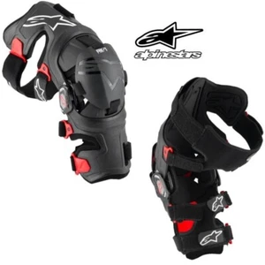 Juego de rodilleras Alpinestars RK-7 plasma para adultos todoterreno ATV negro/rojo - Elige la talla - Imagen 1 de 3