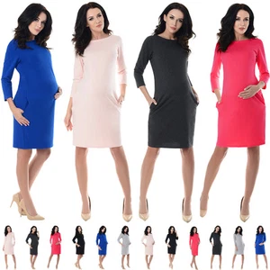 Purpless Casual Maternity And Pregnancy Tulip Dress Tunic Top with Pockets 6107 - Picture 1 of 16