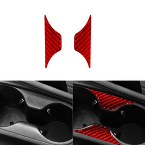 2x Cubierta de sujeción de copa central de fibra de carbono roja para Hyundai Veloster JS 2019-2022 - Imagen 1 de 14