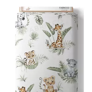 Safari Fabric Kids , Jungle Animals, 100% cotton , 158 cm 64'' baby, Giraffe - Picture 1 of 22