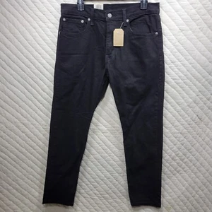 NEW Levis 512 Slim Taper Leg Jeans Mens 33x30 Black Dark Wash Premium Stretch - Picture 1 of 8