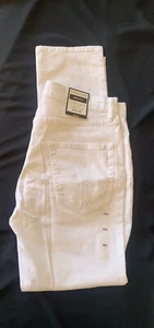 Structure Men's 34x32 White Denim Jeans Skinny Fit NEW - Picture 1 of 4