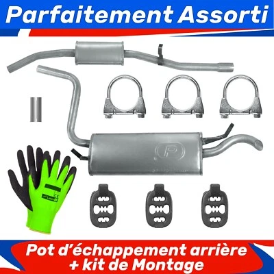 Pot d’échappement arrière pour Fiat Seicento 1 I Hayon 1.1 (1998-01/2010) - Photo 1/4