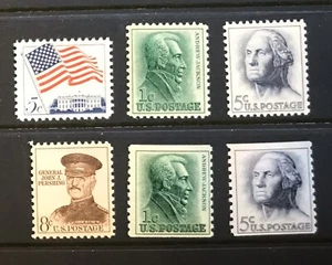 US #1208 1209 1213 1214 1225 1229 regular issues, set of 6, MNH, free ship - Picture 1 of 1