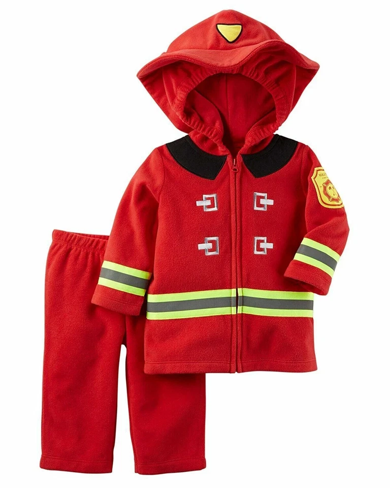 NEW Carters 12 Month Fireman costume 2 piece fleece suit redNWT Carter's #562 - Image 1 of 1