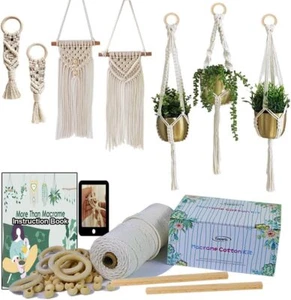 Kits fáciles de macramé para adultos principiantes proveedor cuentas de madera, anillos, pasador de madera - Imagen 1 de 2