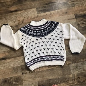 Vintage Jamie Scott Handstrick Pullover Größe M Winter Weihnachten - Bild 1 von 9