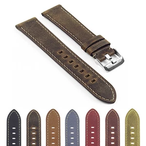DASSARI 22mm Quick Release Vintage Italian Leather Strap Band - Picture 1 of 22