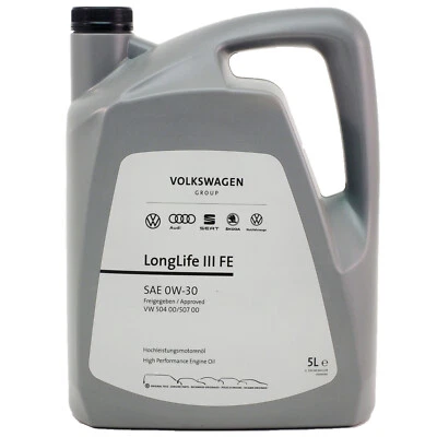 Aceite de motor original Audi VW Seat Skoda SAE 0W30 Longlife 3 III FE GS55545M4 5L - Imagen 1 de 2
