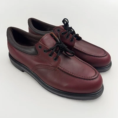 Sapatos Oxford Vintage Red Wing 12 D Moc Toe Estilo EUA 105 Couro Oxblood Cherry - Imagem 1 de 4