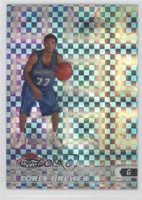 2007-08 Topps Stadium Club NBA Chrome X-Fractor /50 Corey Brewer #107 Rookie RC - Image 1 of 2