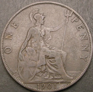 GREAT BRITAIN 1 Penny 1901 - Bronze - F/VF - 3346 ¤ - Picture 1 of 2
