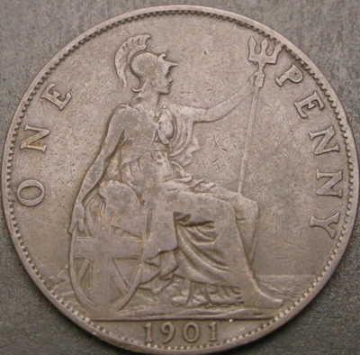 GREAT BRITAIN 1 Penny 1901 - Bronze - F/VF - 3346 ¤ - Image 1 of 2