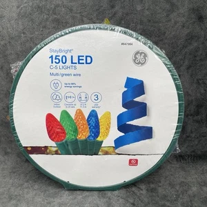 GE StayBright LED 37.2-ft 150 Multicolor C-5 Christmas String Lights BRAND NEW - Picture 1 of 12