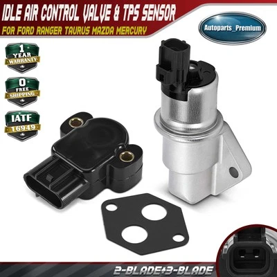 Juego de 2 válvulas de control de aire de ralentí y sensor de posición del acelerador para Ford Ranger Mazda Foto 1 de 4