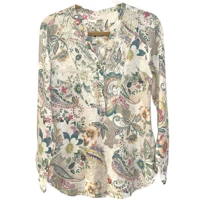 Top túnica Malvin I Love lino talla M estampado floral cachemir Foto 1 de 4