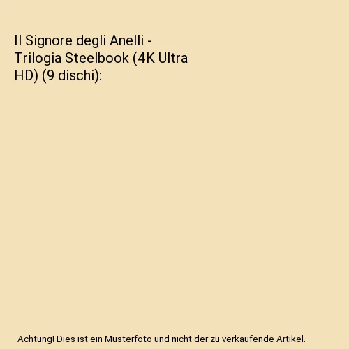 Il Signore degli Anelli - Trilogia Steelbook (4K Ultra HD) (9 dischi), Vari - Bild 1 von 1