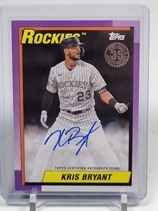 2025 Topps Series 2 Kris Bryant Auto 1990 Topps 90AU-KB Black Foil Parallel 3/10 - Picture 1 of 7
