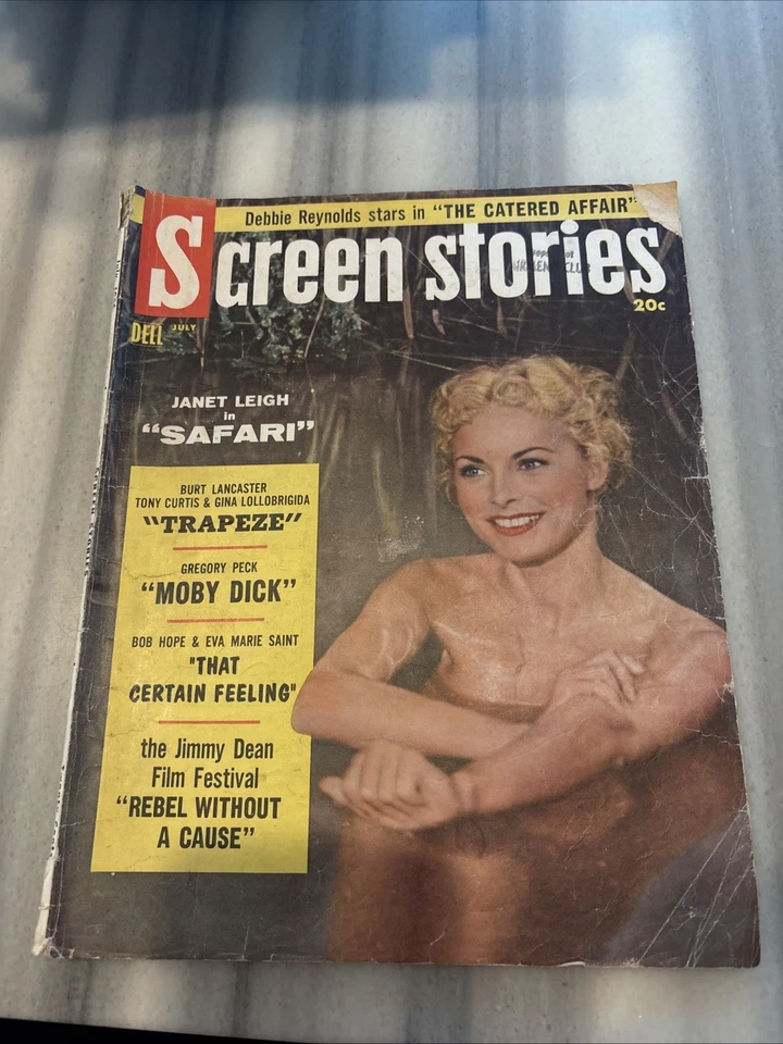 1956 SCREEN STORIES JULY 6.5 7.0 GRACE KELLY JANET LEIGH NAKED SAFARI DELL  MB1 - Image 1 of 2