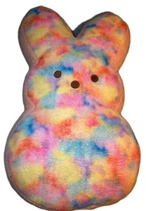 Jumbo Peeps Osterhase Plüsch Regenbogen Batik 42 Zoll riesiges Stofftier Kissen - Bild 1 von 2