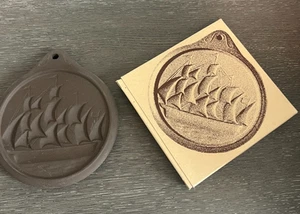 Stampo per biscotti barca a vela gres pomello grandi impressioni 1978 vintage Giappone - Foto 1 di 3