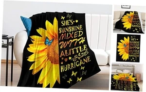 Sunflower Blanket Beautiful Sunflowers Throw Blanket Soft Flannel Lightweight  - Picture 1 of 8