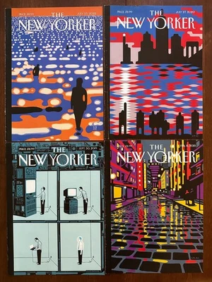 Lot of 4 New Yorker Magazine Covers Only by Christoph Niemann 2019-2022 - Image 1 of 4