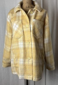 Hollister Chaqueta Camisa a Cuadros Amarillo Blanco Talla XL Forrada - Imagen 1 de 6