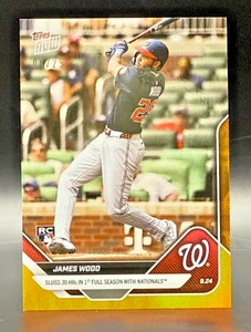 2025 Topps Now James Wood #50 Rookie Orange Parallel #'d /25 Nationals 2-HR Day - Picture 1 of 2