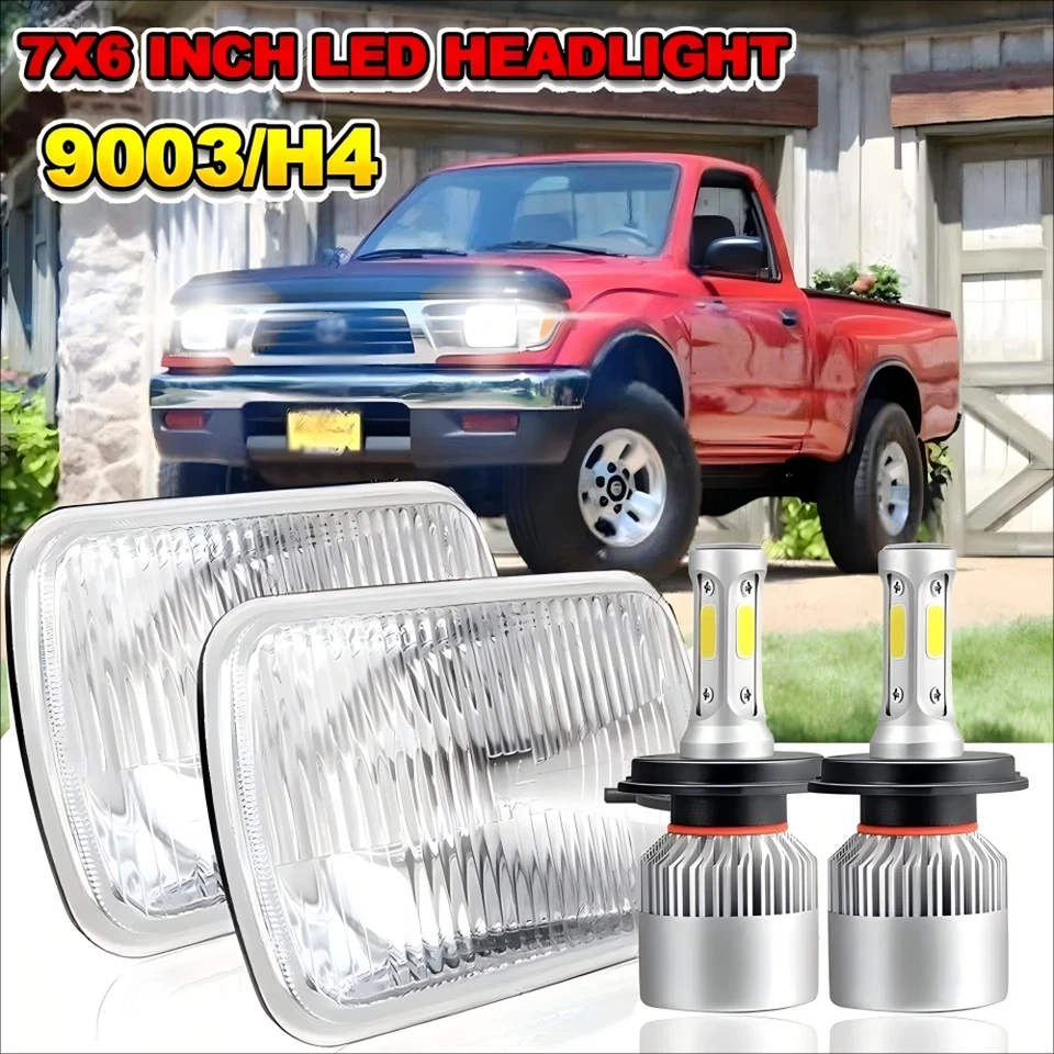 Par de faros LED HI/LO Beam A Fit Toyota Tacoma 1995 1996 1997 5X7" 7x6" pulgadas Foto 1 de 4