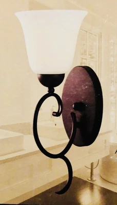 Luminária de vaidade Canarm “Lily” luz única (IVL424A01ORB) bronze oleado 6”W 15-1/4H - Imagem 1 de 4