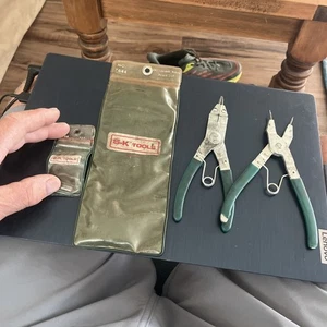 Vintage S-K Tools 4 Piece Retaining Ring Plier Set - No. 7644- Including Pouch - Bild 1 von 10