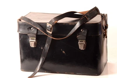 Leather bag with strap for Large Movie camera, Binoculars, TOOL 13,7"x6,30"x9,8" - Image 1 of 4