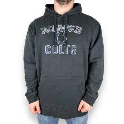 Vintage Pro-Line NFL Colts Spell Out Graphic Hoodie, Black/Blue, XLT (SWT1000) - Image 1 of 4