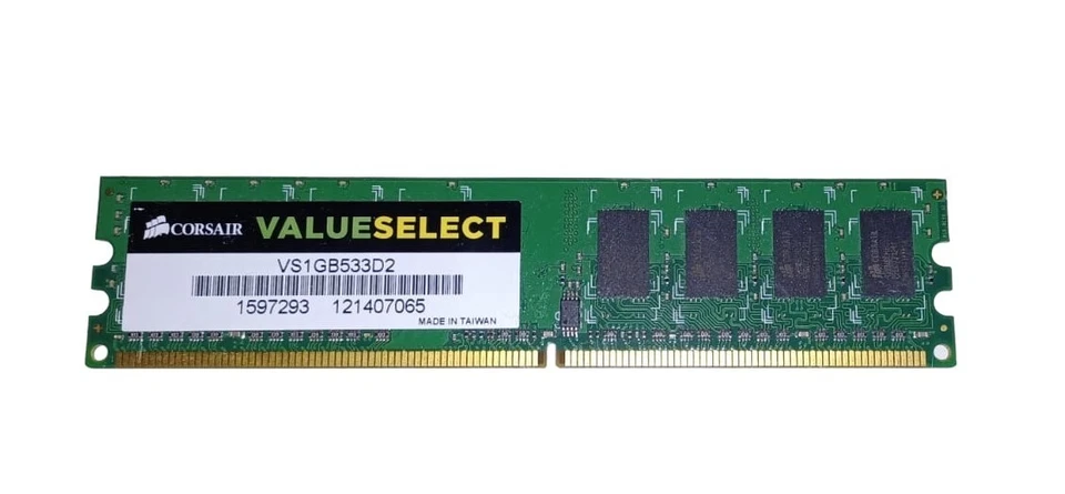 Memoria DDR2 VS1GB533D2 Corsair 1GB PC2-4200 DDR2-533MHz CL4 240-Pin - Immagine 1 di 1