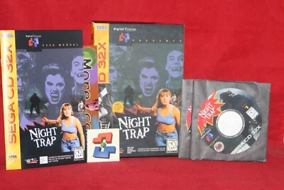 Night Trap (Sega CD 32X, 1994) CIB, Complete with Registration Card. - Image 1 of 4