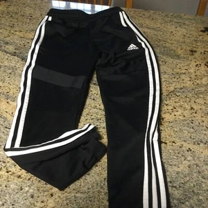 Adidas Black jogging /soccer /exercise pants girls Med - Picture 1 of 4