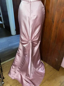 Veromia Pink Satin Long Evening Skirt Size 12 Wedding Cruise Ball Prom - Picture 1 of 9