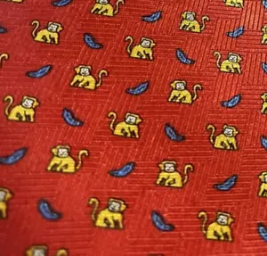 ANIMALE SCIMMIA MARCO LAURENTI ABITO VESTITO CRAVATTA CRAVATTA DESIGNER SPEDIZIONE GRATUITA - Foto 1 di 4